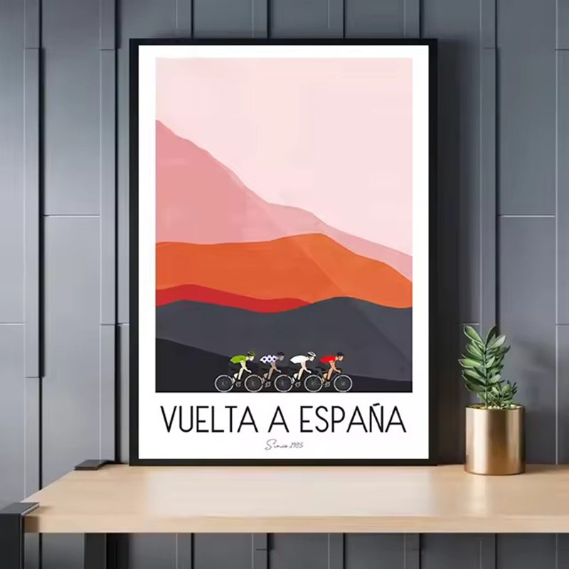 Watercolor Cycling Race Cyclis - Mountain Biking Races ulasan dan harga