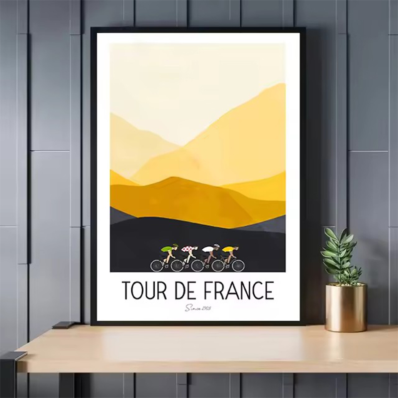 Watercolor Cycling Race Cyclis - Mountain Biking Races ulasan dan harga