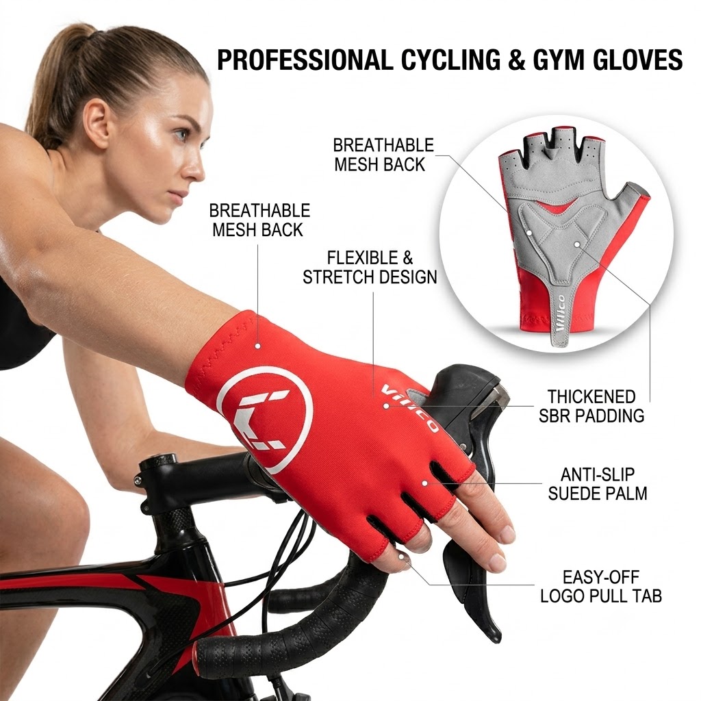 Cycling Gloves Men Women Half  - Mountain Biking For Fitness ulasan dan harga